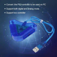 1 Pcs Joypad Game USB Dual Player Converter Adapter Cable For Dual Playstation 2 For PS2 USB Game Controller With CD Driver