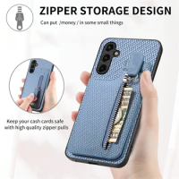 Magnet Case For Samsung Galaxy A54 A34 A52 A53 A33 A23 A13 A14 A73 A72 A32 M33 M53 A52S A51 A71 Zipper Flip Wallet Case Cover