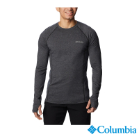 【Columbia 哥倫比亞 官方旗艦】男款-Tunnel Springs™快排羊毛長袖上衣-黑色(UAO33700BK/HF)