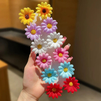 Cute Fresh Style Artificial Sunflower Daisy Hair Clip Bangs Clip Broken Hair Clip Artificial Flower 