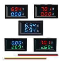 DC0-100V 10A LED Digital Voltmeter Ammeter Car Motocycle Voltage Current Meter Volt Detector Tester Monitor Panel