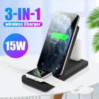3 in 1 Wireless Charger 15W for iPhone 11 Pro X iWatch 5 4 3 2 AirPods Pro iPhone Accessories Apple Watch Charger