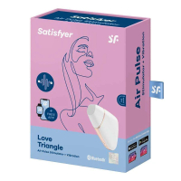 Satisfyer Love Triangle 異地遙控 迷你震動吸吮器 - 白色