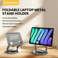 Orashare APH05 Tablet Stand 360°Rotating Foldable iPad Stand Height Adjustable Aluminum Phone Holder