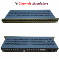 16 Ways CATV modulator interval channels av to rf Modulator tv match set top box output RF signal for hotel/school/dormitory