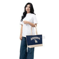 MLB VARSITY BASIC CANVAS LARGE TOTE BAG LOS ANGELS DODGER NAVY