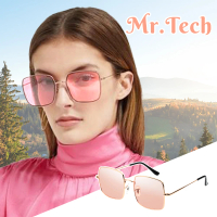 【MR.TECH 米特克】UV400時尚中性大矩方框偏光太陽眼鏡變色墨鏡(感光變色-BS19971)