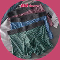 AW BX639 Celana Dalam Boxer Brief Laki laki Cowo Pria Boys Motif Garis Bahan Polyester Spandex Premi
