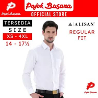 Pojok Busana Alisan Kemeja Lengan Panjang Polos Pria Regular Fit - Baju Kerja Kantor Polos Formal 17
