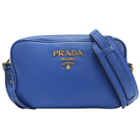 【二手名牌BRAND OFF】PRADA 普拉達 藍色 牛皮 肩背包