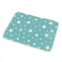 Baby Waterproof Mattress Foldable Washable Baby Changing Mat Children Reusable Cartoon Cotton Bed Pad