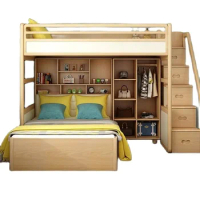L Nordic Solid Wood up and down Height-Adjustable Bed Bunk Bed Bunk Bed Bedroom Furniture Set