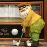 Independent Station Whitebeard Old Man Garden Decoration Golf Dwarf Statue Resin Craft Ornament