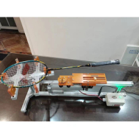 Electric Badminton Racket Stringing Machine Wire Stretcher DIY Racket Frame Threading Machine 20-32LB Adjustable with Tools