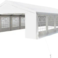 20' x 40' Heavy Duty Party Tent &amp; Carport with Removable Sidewalls and Double Doors Large Canopy Tent Sun Shade Shelter for
