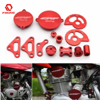 Red Kit For Honda CRF 230 CRF230F Engine Mount Support Magneto Starter Oil Cover Wheel Spacer Suspension Lowering Chain Adjuster