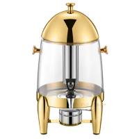 Catering Commercial Golden Coffee Juice Dispenser Cold Drink Beverage Stainless Steel Coffee Dispenser Heating Juice Container