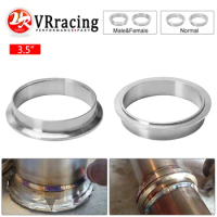 3.5 Inch 89mm V-Band Clamp Flange Male and Female Flange Turbo Downpipe Wastegate V-band Turbo Exhaust Pipes Car Accessories
