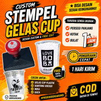 STEMPEL GELAS CUP, PLASTIK, STYROFOAM DLL