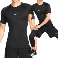Nike AS M NP DF Tight Top SS 男款 黑色 緊身 排汗 LOGO 訓練 短袖 FB7933-010