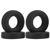 4Pcs 20mm Hard Rubber Tire for 1/14 Tamiya RC Semi Tractor Truck Tipper MAN King Hauler ACTROS SCANIA Upgrade Parts