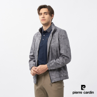 Pierre Cardin皮爾卡登 男款 立領印花薄夾克外套-深灰色(5235663-96)