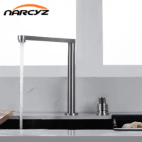 SUS304 Stainless Steel Sink hidden lift Folding Faucet invisible Faucet 360 Rotating Black Hot and Cold Dual Outlet GAD3-18