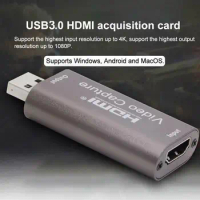 HDMI-compatible to USB 3.0 Audio Video Capture Card Game Recording Box &amp; Live Streaming