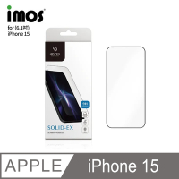 IMOS 蘋果 iPhone15 6.1吋 2023 (2.5D點膠霧面)超細黑邊強化玻璃貼