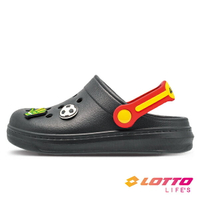 LOTTO樂得-義大利第一品牌 童款FANO 輕涼拖鞋 布希鞋 [LT1AKS3080] 黑 MIT台灣製造【巷子屋】