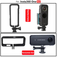 Horizontal and vertical frame housing mounting bracket, tripod bracket, suitable for Insta 360 ONE X2 1/4 Threaded Ports P
