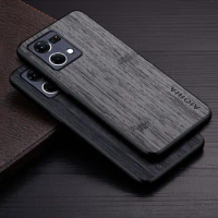 Case for Oppo Reno7 Reno 7 4G funda bamboo wood pattern Leather phone cover Luxury coque for oppo reno 7 case capa