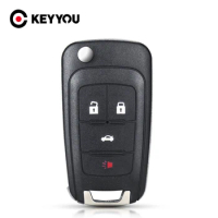 KEYYOU 4 Buttons Flip Car Remote Key Case Shell For Opel Vauxhall Insignia Astra J Zafira Fob Key Cover Case Blank For Buick