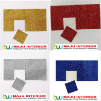 STICKER GLITER WALLPAPER DINDING 3D WALL FOAM BATIK STIKER WALPAPER 3D
