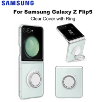 Clear Gadget Case With Ring for Samsung Galaxy Z Flip5 Clear Gadget Buckle Link Z Flip 5 Transparent Cover EF-XF731CTEGU