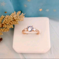 cincin xuping wanita permata zircon cincin xuping wanita permata satu Rose gold