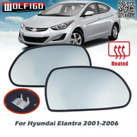 Left Right Side Rearview Mirror Glass Heated w/ Backing for Hyundai Elantra 01-06 Kia Spectra 2003 2004 87610-2D200,87620-2D200