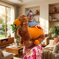 Boneka Unta Khas Arab Padang Pasir Size L Dolls Toys 45cm untuk Anak-anak dengan Desain Unik dan Rea