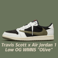 NIKE 耐吉 休閒鞋 Travis Scott x Air Jordan 1 Low OG W Olive 聯名款 橄欖綠 男女段 DZ4137-106