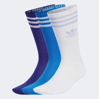 adidas 愛迪達 襪子 中筒襪 運動襪 3雙組 三葉草 CREW SOCK 3STR 白紫藍 IU2659