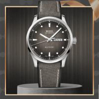 【MIDO 美度】Multifort 先鋒M系列腕錶 灰色直紋橡膠帶款42㎜-加上鍊機＆多豪禮 M6(M038.430.17.081.00)