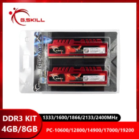 G.SKILL Ripjaws X DDR3 4GB 8GB KIT 1333MHz 1600MHz 1866MHz 2133MHz 2400MHz DIMM Desktop Memory Module Dual Channel ddr3 Ram