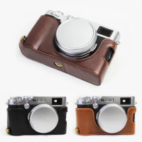 Genuine Real Leather Camera Half Case Grip for FUJIFILM Fuji X100F