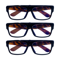 【EYEFUL】買2送1 抗藍光老花眼鏡 鏡片可上掀型(掀蓋式 方便看遠看近 豹紋風)