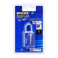 โซเล็กซ์ กุญแจรหัส รุ่น TSA33 ขนาด 31 มม. สีน้ำเงิน