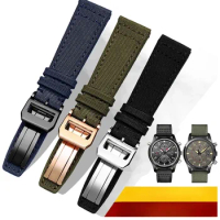 Genuine Leather Accessories for IWC Watch Band Pilot Portugal Portofino Nylon Canvas Breathable Replacement 20 21 22mm Wrist