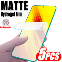 5pcs Matte Full Cover Hydrogel Film For Xiaomi Poco X3 NFC GT Pro Water Gel Screen Protector Pocco X 3NFC 3 3GT 3Pro X3Pro X3NFC