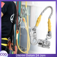 Vertical Fall Arrester Auto Stop Rope Grab 45cm Peralatan Arborist Pengaman Rappel untuk Tali 16-20m