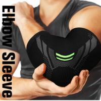 【Brystal】    Sports Nylon Knitted Elbow Pads Arm Support Highly Compression Prevent Joint Pain for T