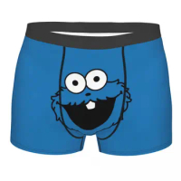 Custom Cartoon Cookie Monster Boxers Shorts Mens Briefs Underwear Fashion Underpants